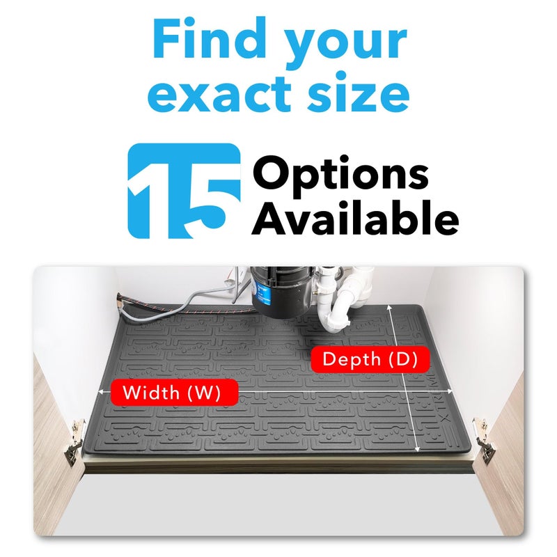XTREME MATS Waterproof Undersink Mat (Gray 28" 1/4 x 22 1/4) Cabinet Base Liner for Kitchen & Laundry Cabinets Catches Leaks Prevents Damage Flexible Sink Driptray - Image 5